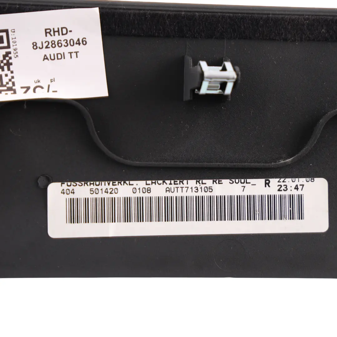 Audi TT 8J Mk2 Centre Console Side Trim Right O/S Black - SKU RHD-8J2863046 - Part number 8J2863046