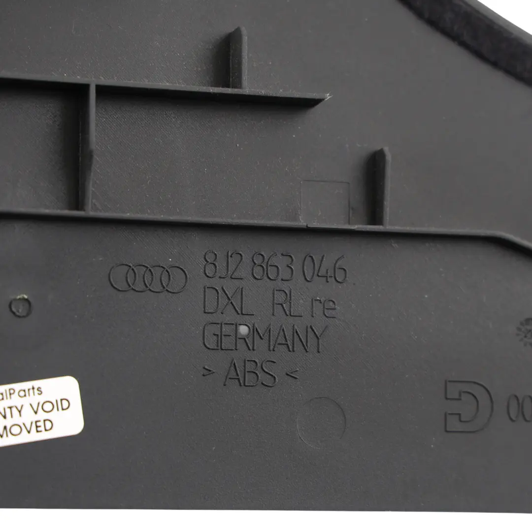 Audi TT 8J Mk2 Centre Console Side Trim Right O/S Black - SKU RHD-8J2863046 - Part number 8J2863046