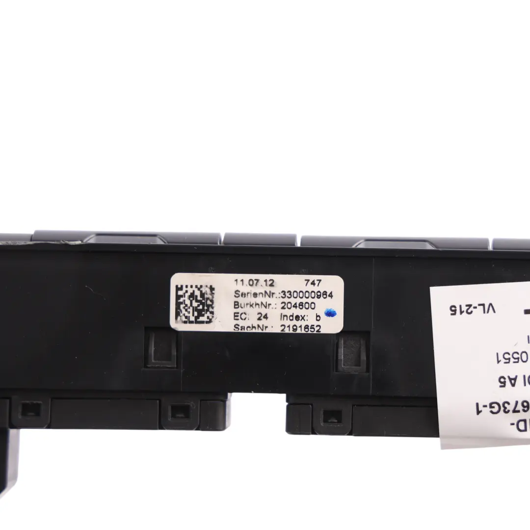 Audi A5 8T Parking Distance Control PDC ESP Switch Panel CD Changer - SKU RHD-8K1959673G-1 - Part number 8K1959673G