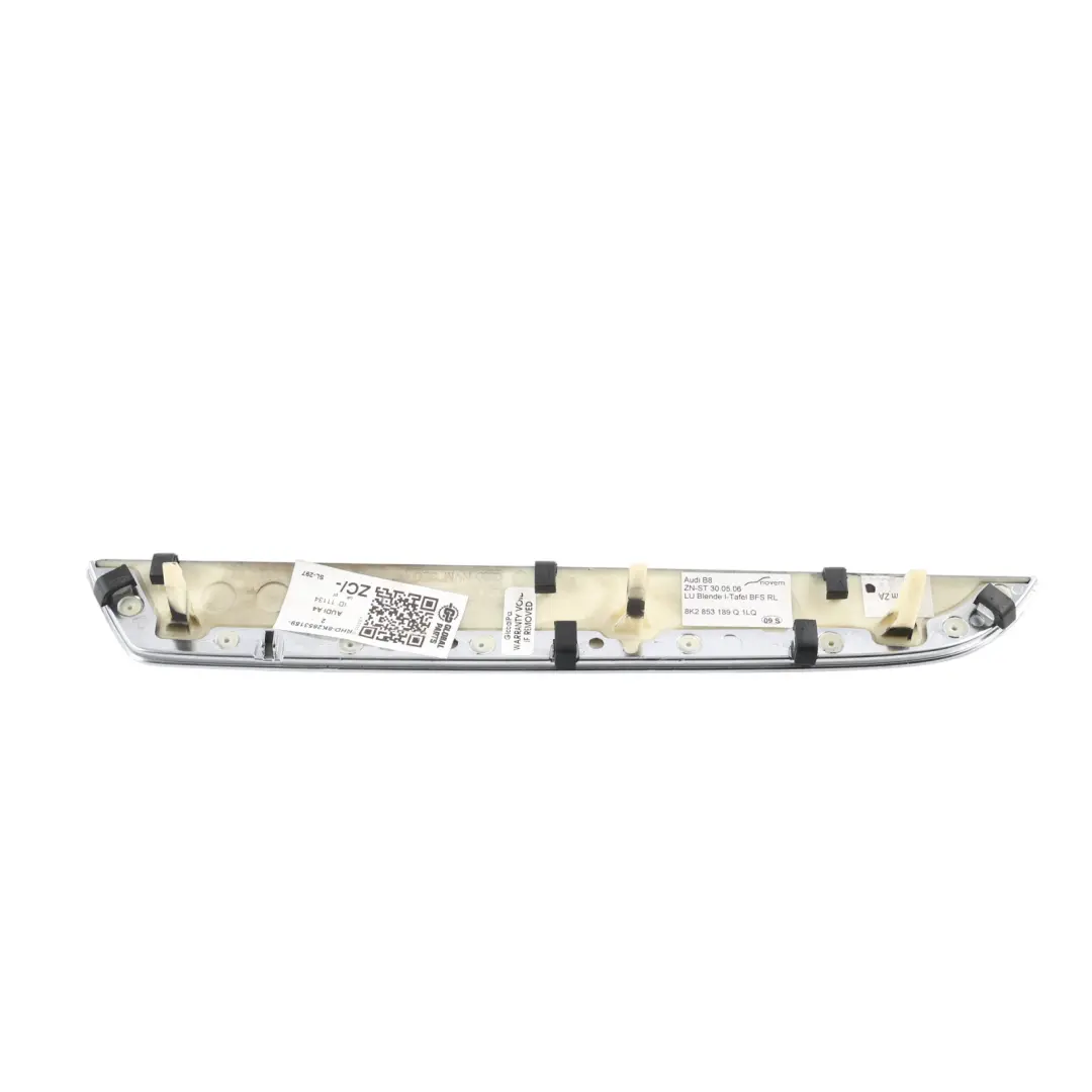 Audi A4 B8 Front Dashboard Interior Decor Trim Strip Cover Left N/S - SKU RHD-8K2853189Q-1 - Part number 8K2853189Q