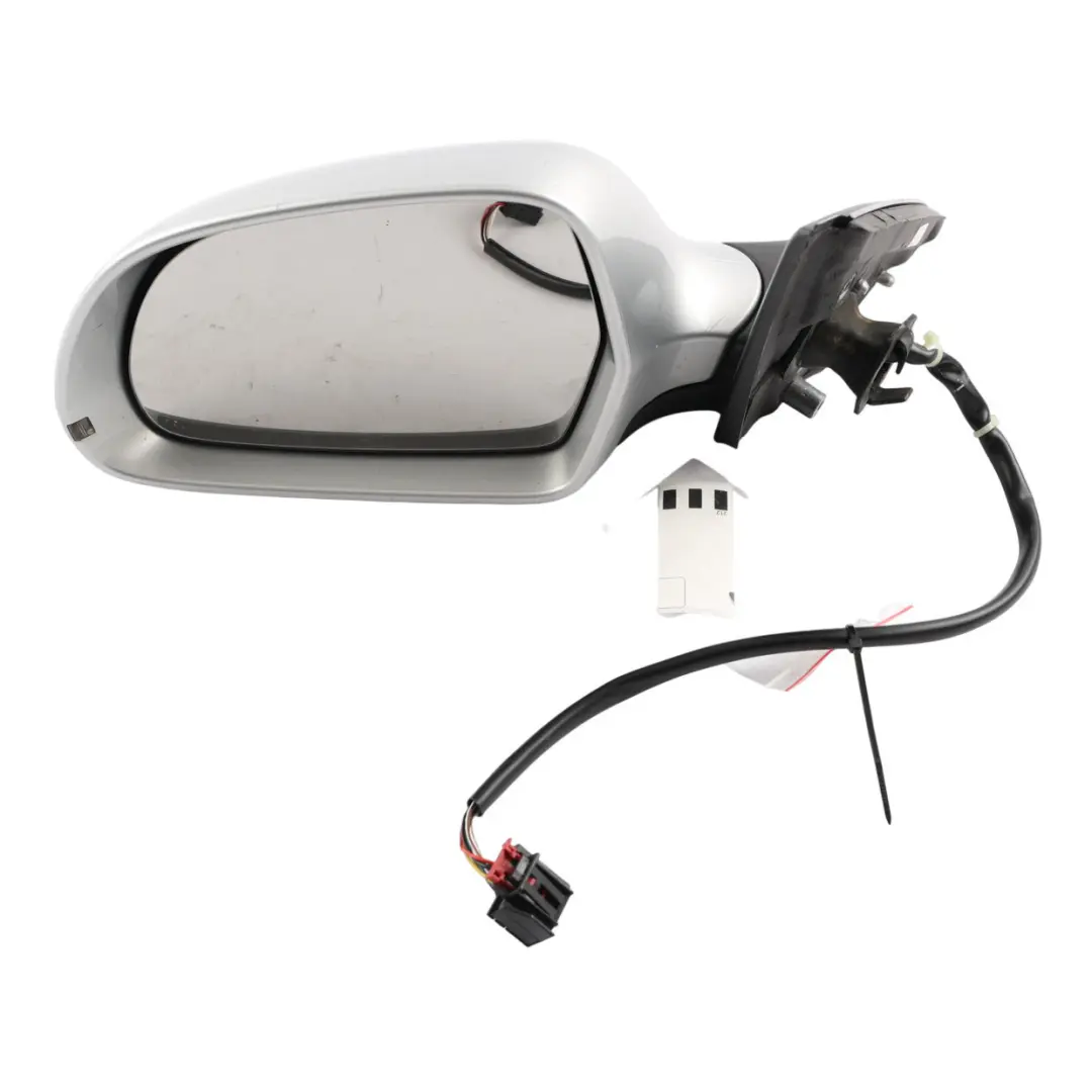 Audi A4 B8 Electric Wing Mirror Left N/S Ice Silver Metallic - X7W - SKU RHD-8K2857409D-ICS - Part number 8K2857409D
