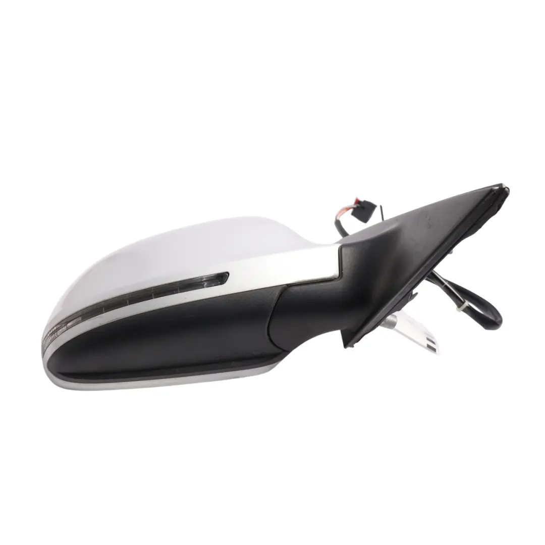 Audi A4 B8 Door Wing Mirror Electric Right O/S Ice Silver Metallic - X7W - SKU RHD-8K2857410D-ICS - Part number 8K2857410D