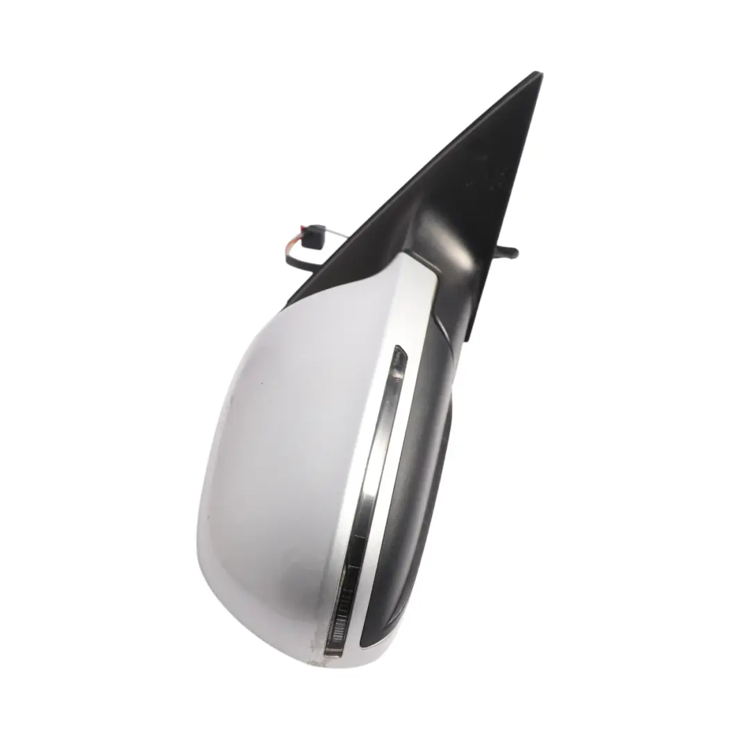Audi A4 B8 Door Wing Mirror Electric Right O/S Ice Silver Metallic - X7W - SKU RHD-8K2857410D-ICS - Part number 8K2857410D