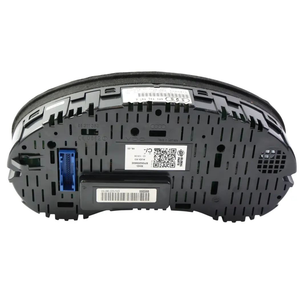 Instrument Cluster Speedometer Clock Speedo Petrol Manual to Audi A3 8P with Part number 8P0920980E Audi A3 8P Instrument Cluster Speedometer Clock Speedo Petrol Manual - SKU RHD-8P0920980E - Part number 8P0920980E