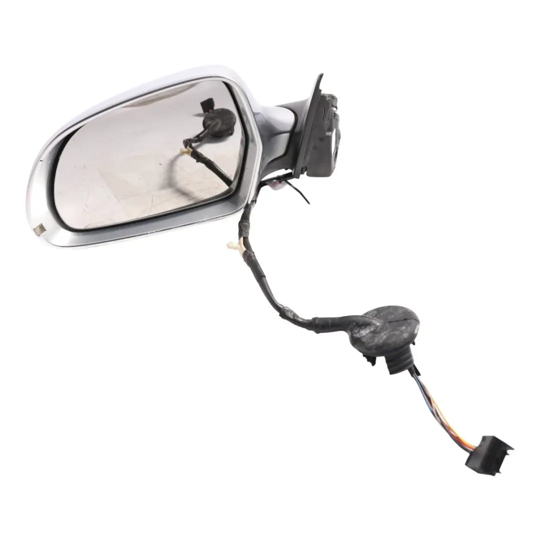 Audi A3 8P Door Wing Mirror Outside Left N/S Aluminium Finish - SKU RHD-8P2858531EB-ALU1 - Part number 8P2858531EB