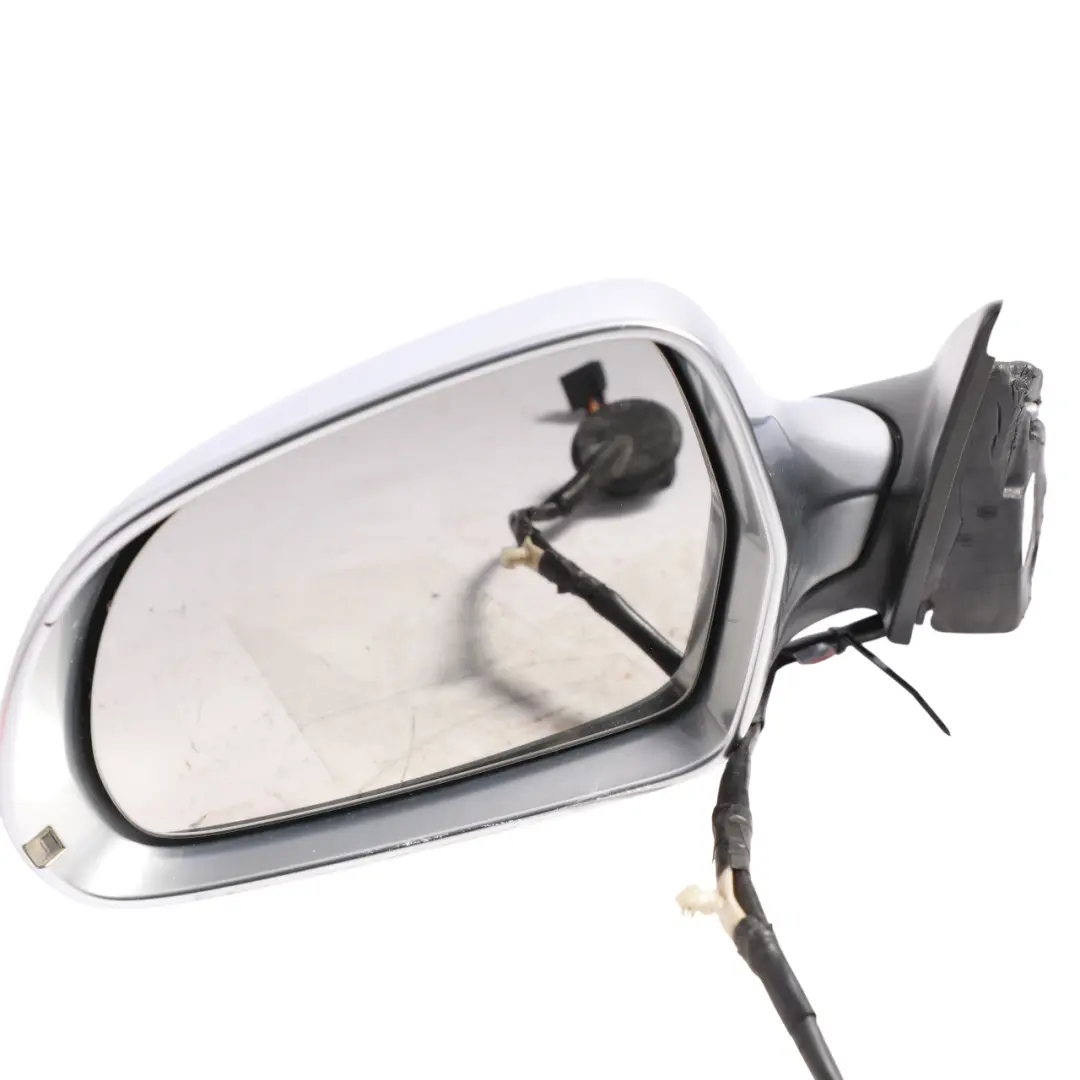 Audi A3 8P Door Wing Mirror Outside Left N/S Aluminium Finish - SKU RHD-8P2858531EB-ALU1 - Part number 8P2858531EB