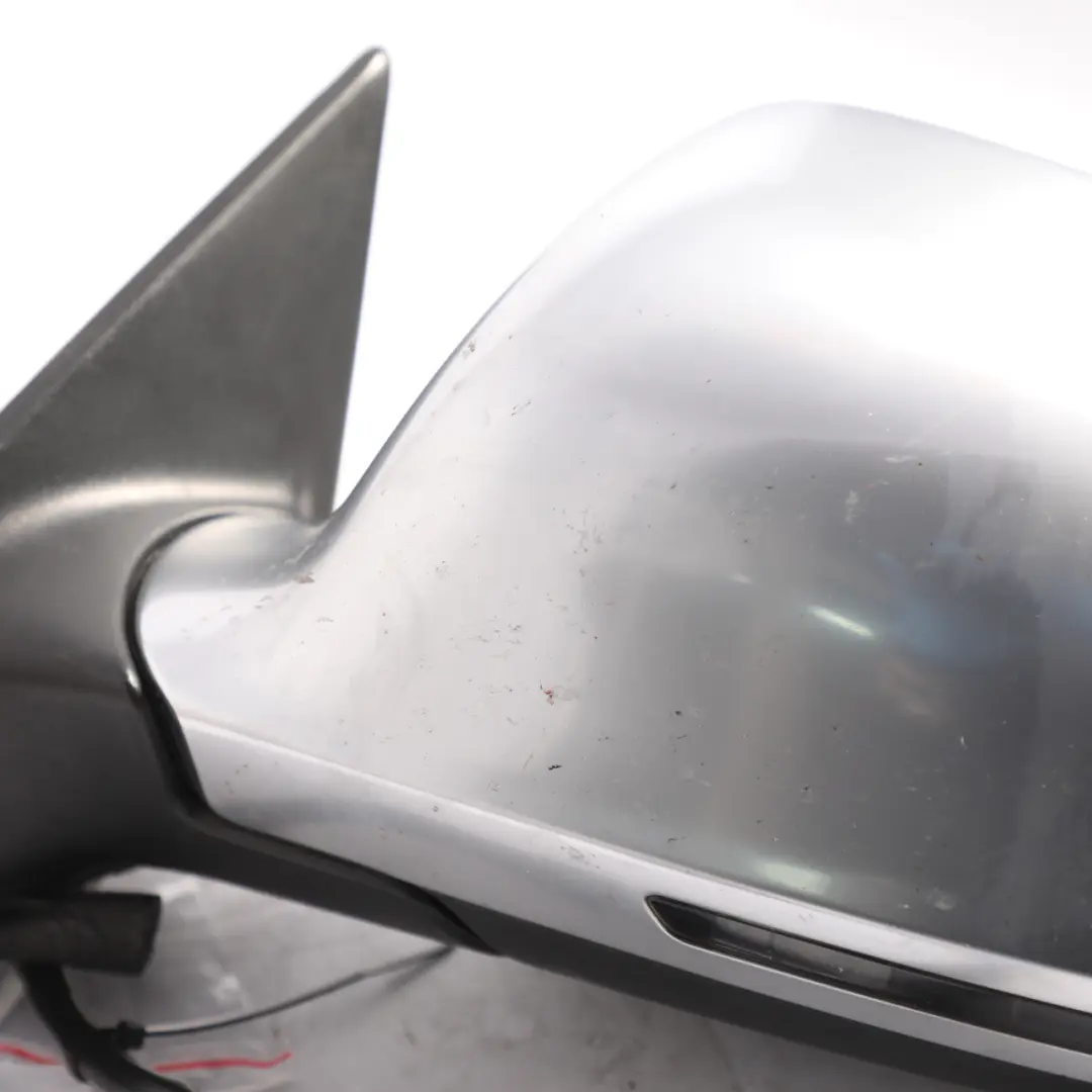 Audi A3 8P Door Wing Mirror Outside Left N/S Aluminium Finish - SKU RHD-8P2858531EB-ALU1 - Part number 8P2858531EB