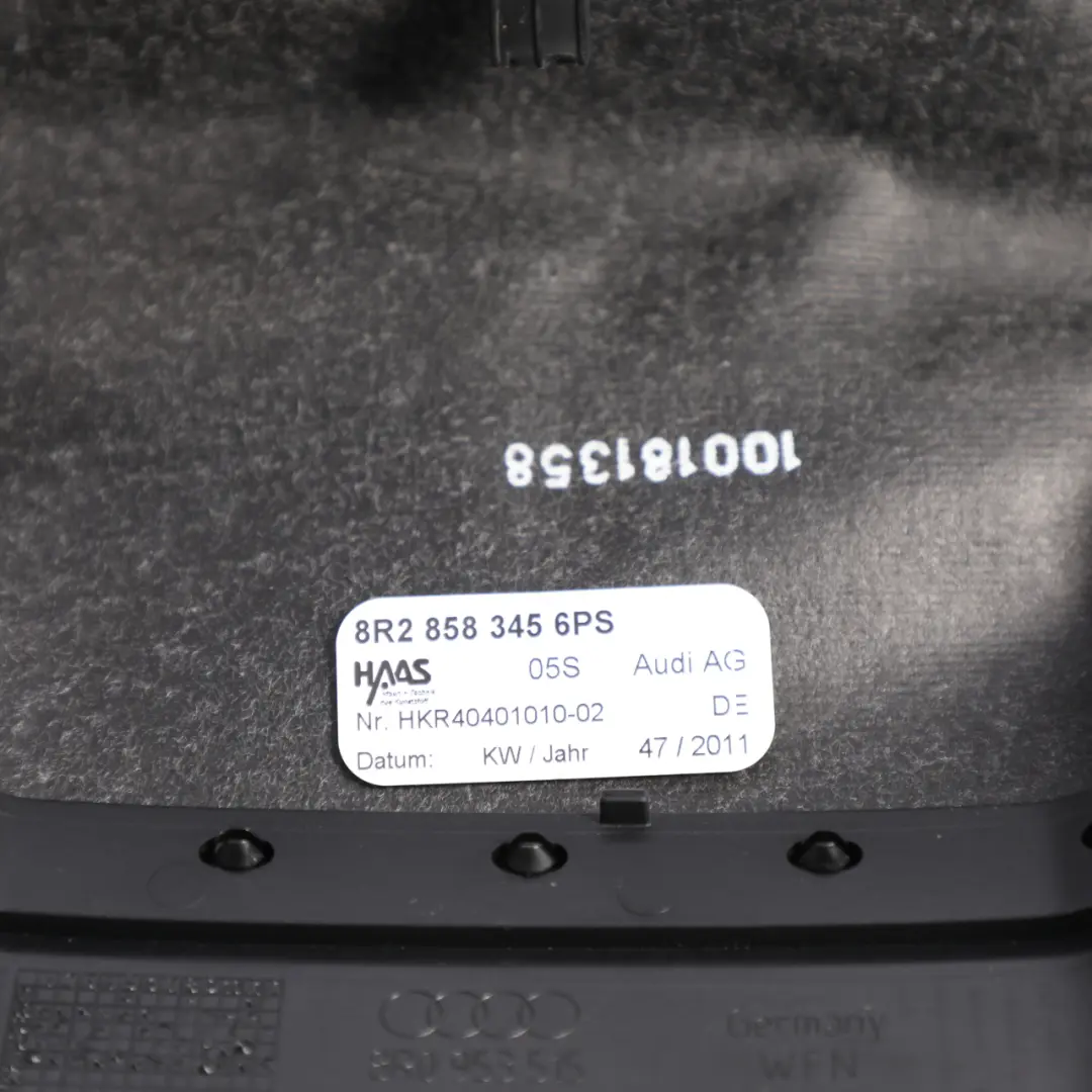 Audi Q5 8R Steering Column Trim Panel Upper Top Cowl Cover Black - SKU RHD-8R2858345-1 - Part number 8R2858345