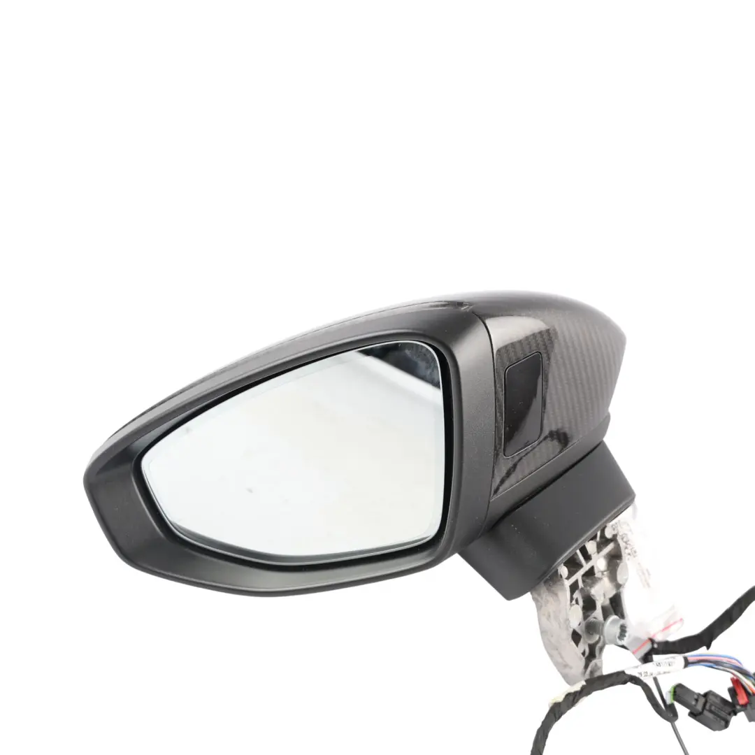 Audi A3 S3 8Y Front Left N/S Mirror Wing Power Fold Memory Carbon Fibre - SKU RHD-8Y2857409A-CARBON - Part number 8Y2857409A-CARBON