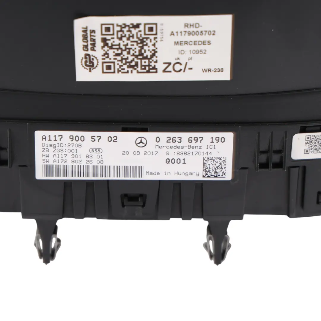 Mercedes CLA W117 Instrument Cluster Speedo Clocks Diesel Automatic - SKU RHD-A1179005702 - Part number A1179005702