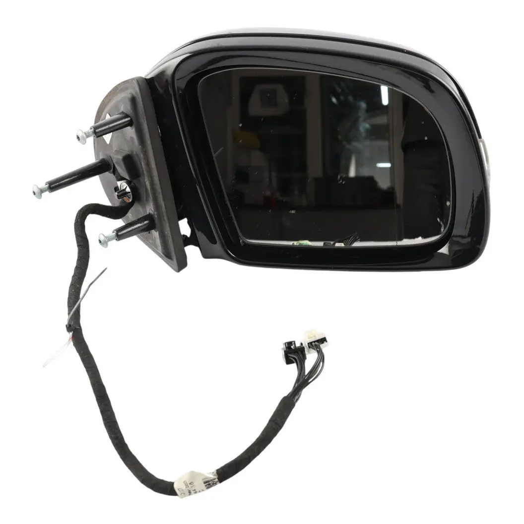 Mercedes ML W164 Wing Mirror Power Fold Right O/S Obsidian Black Metallic - 197
