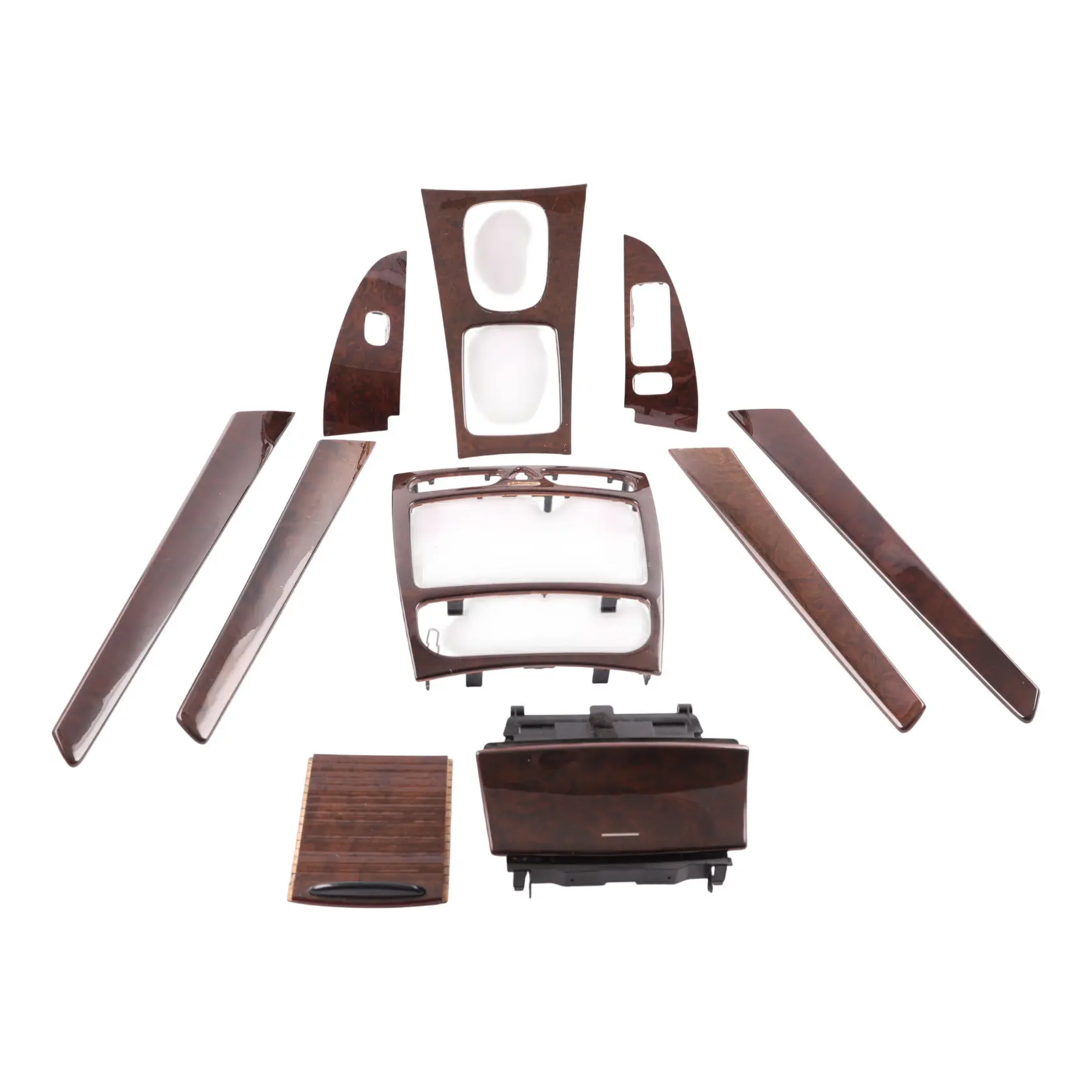 Mercedes W203 Centre Console Dashboard Trim Strip Dash Cover Panel Wood Set