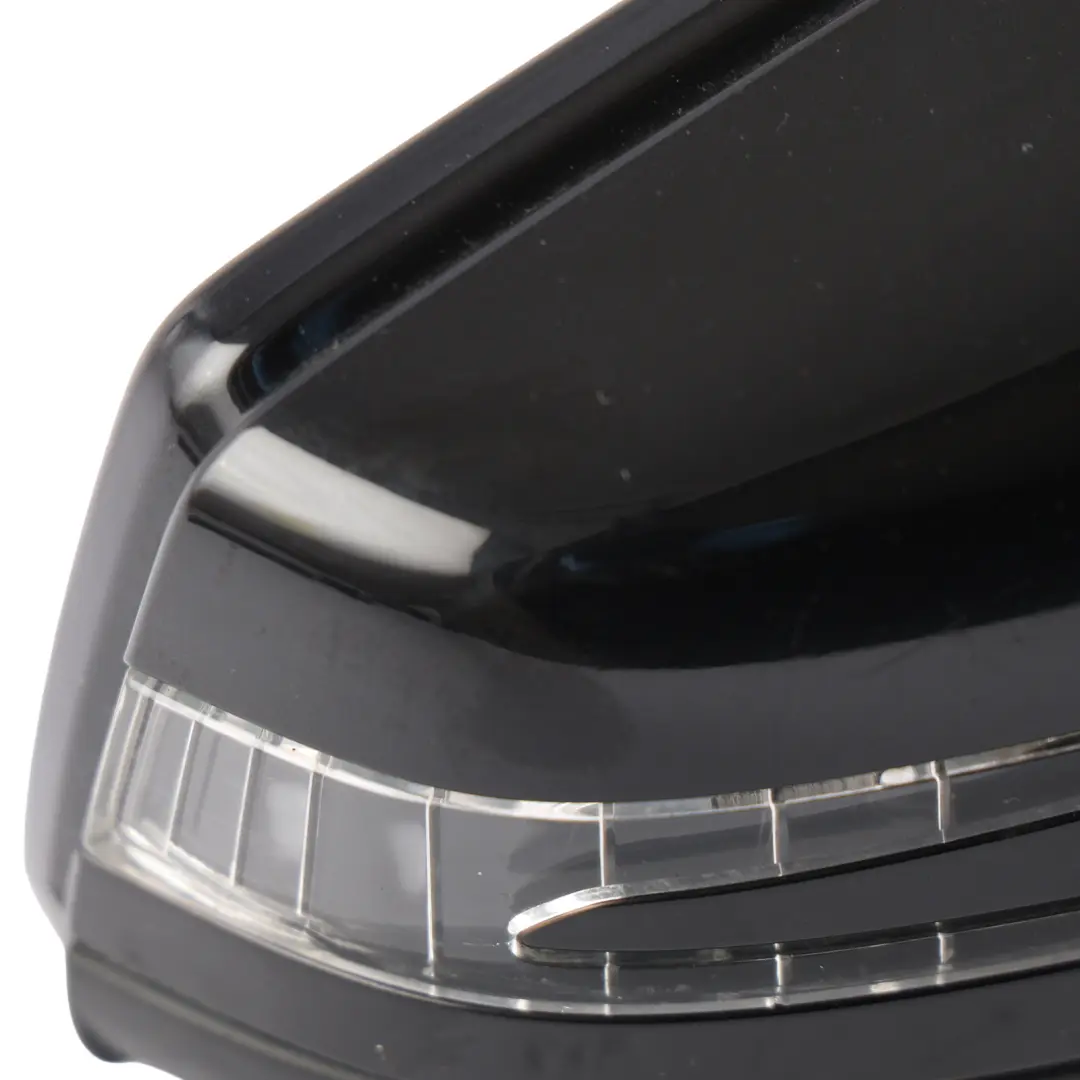 Mercedes W204 Wing Mirror Door Right O/S Power Fold Auto Dip Obsidian Black 197 - SKU RHD-A2048104076-OB - Part number A2048104076