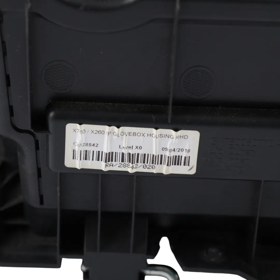 Jaguar XF X260 Dashboard Glove Box Storage Tray Compartment Black - SKU RHD-T2H8129PVJ - Part number T2H8129PVJ