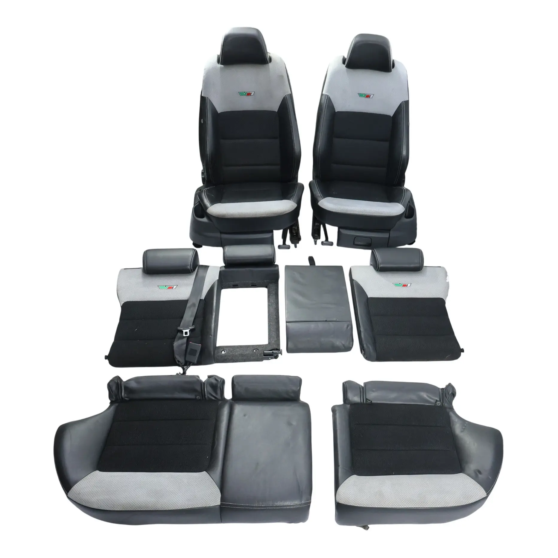 Skoda Octavia VRS RS Front Seats Rear Sofa Leather Cloth Grey Anthr Set Kit