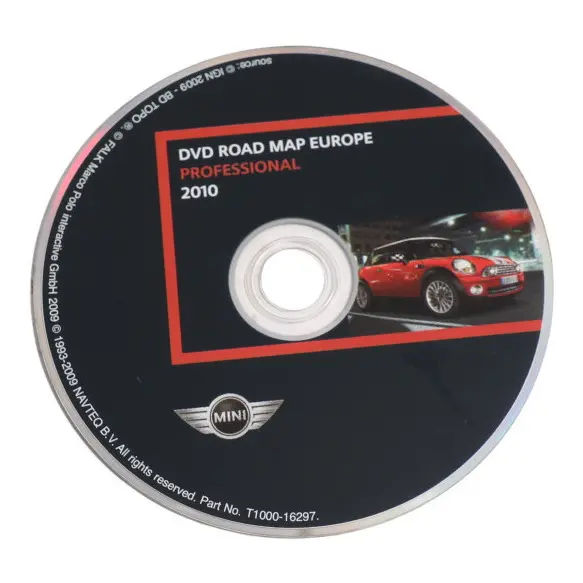 Mini High Navigation DVD Disc 2010 Road Map Europe Professional T1000-16297