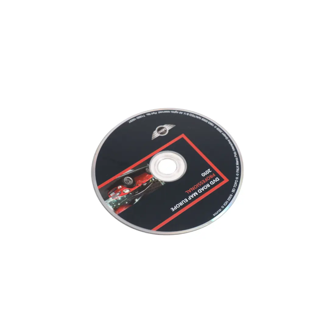Mini High Navigation DVD Disc 2010 Road Map Europe Professional - SKU T1000-16297 - Part number T1000-16297