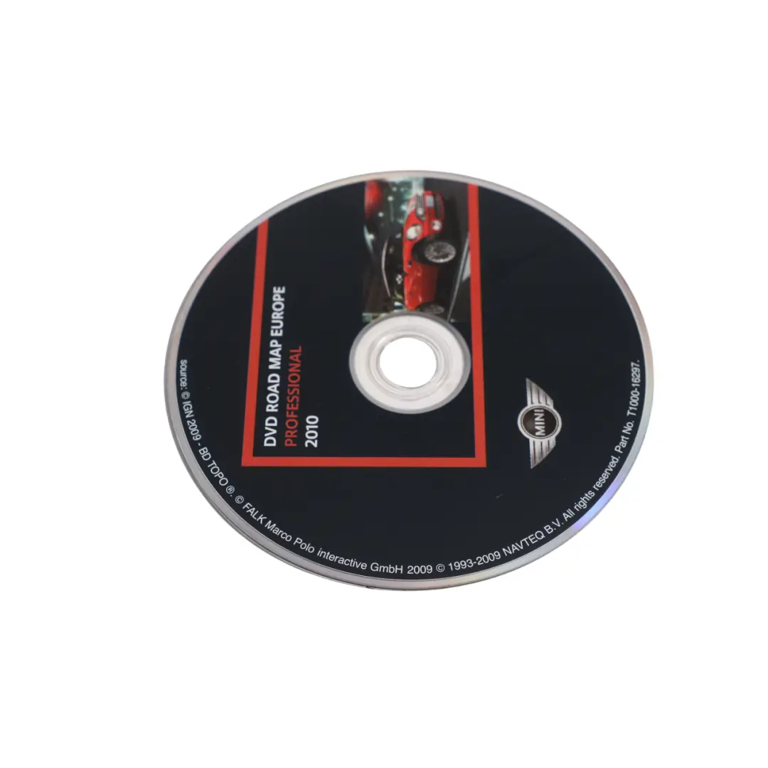 High Navigation DVD Disc 2010 Road Map Europe Professional to Mini with Part number T1000-16297 Mini High Navigation DVD Disc 2010 Road Map Europe Professional - SKU T1000-16297 - Part number T1000-16297
