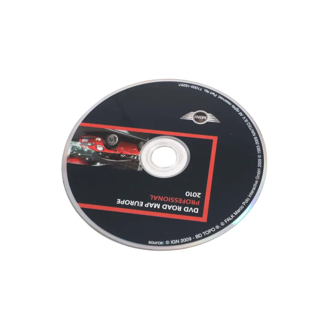 Mini High Navigation DVD Disc 2010 Road Map Europe Professional - SKU T1000-16297 - Part number T1000-16297