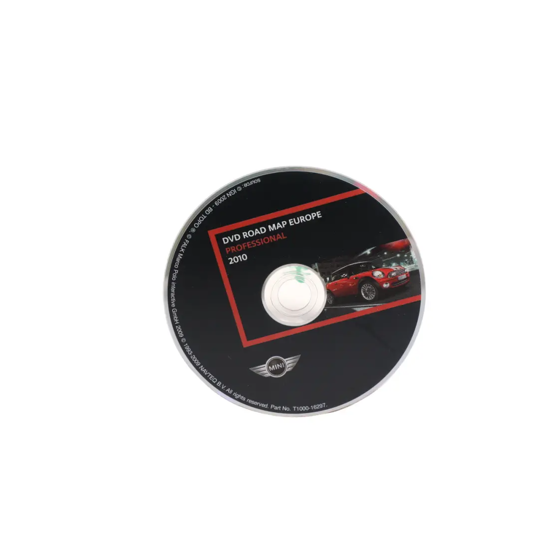 Mini High Navigation DVD Disc 2010 Road Map Europe Professional - SKU T1000-16297 - Part number T1000-16297