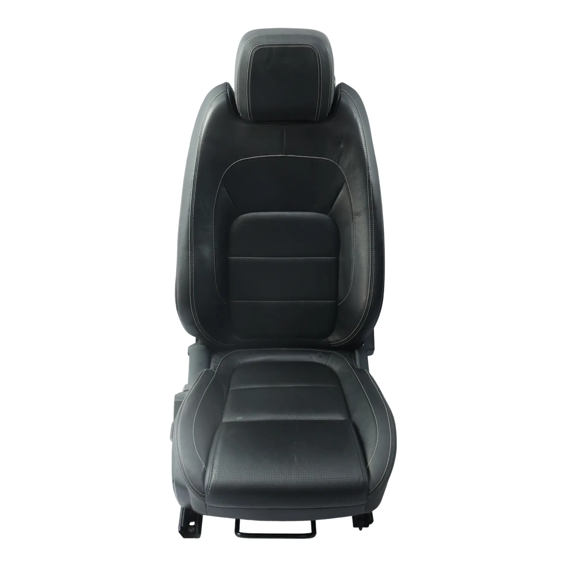 Jaguar XF X260 Front Sport Seat Heated Right O/S Black Leather Perforated