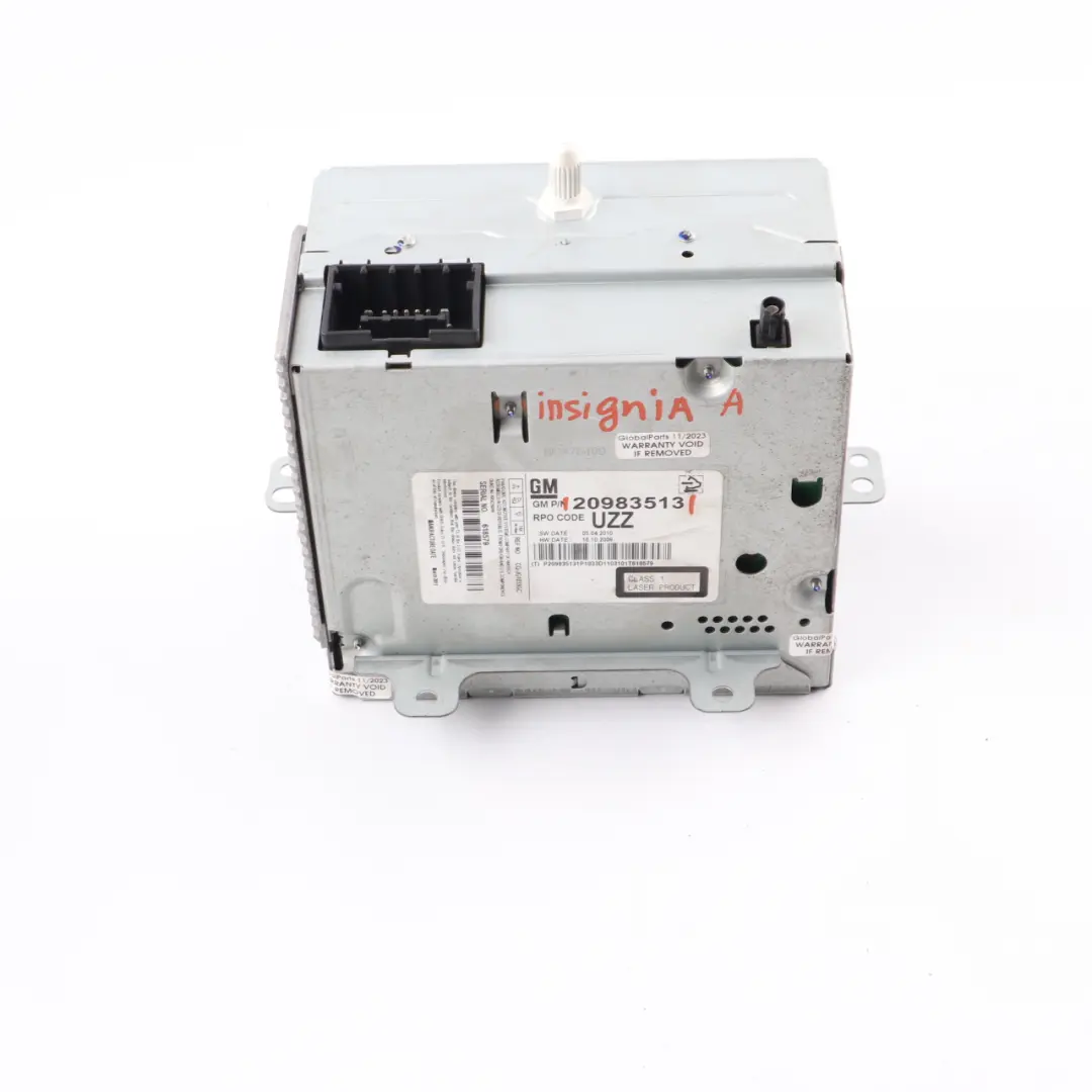 Player Radio Stereo Head Unit to Vauxhall Astra J Insignia A CD with Part number 20983513 Vauxhall Astra J Insignia A CD Player Radio Stereo Head Unit - SKU 20983513 - Part number 20983513