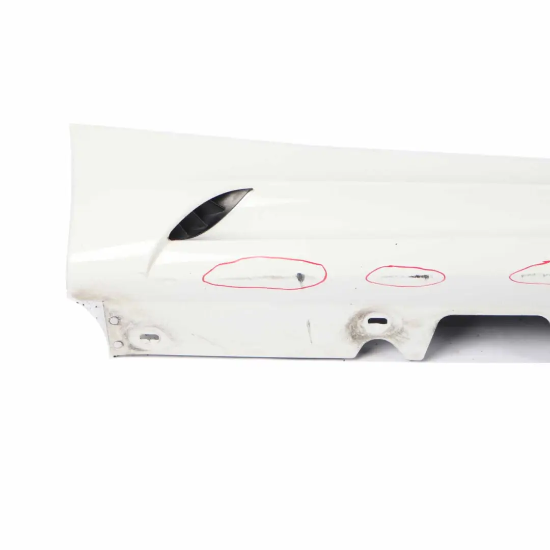 BMW E90 LCI Side Skirt M Aerodynamics Sill Strip Right O/S Alpinweiss White 300 - SKU 2147274-AW - Part number 2147274