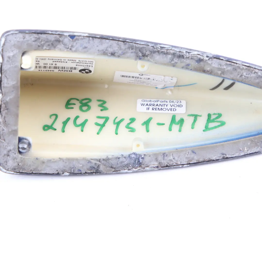 Cubierta Antena Techo Carcasa Antena Aleta Tiburón Azul Montego A51 para BMW X3 E83 con número de pieza 2147431 BMW X3 E83 Cubierta Antena Techo Carcasa Antena Aleta Tiburón Azul Montego A51 - SKU 2147431-MTB - Número de pieza 2147431