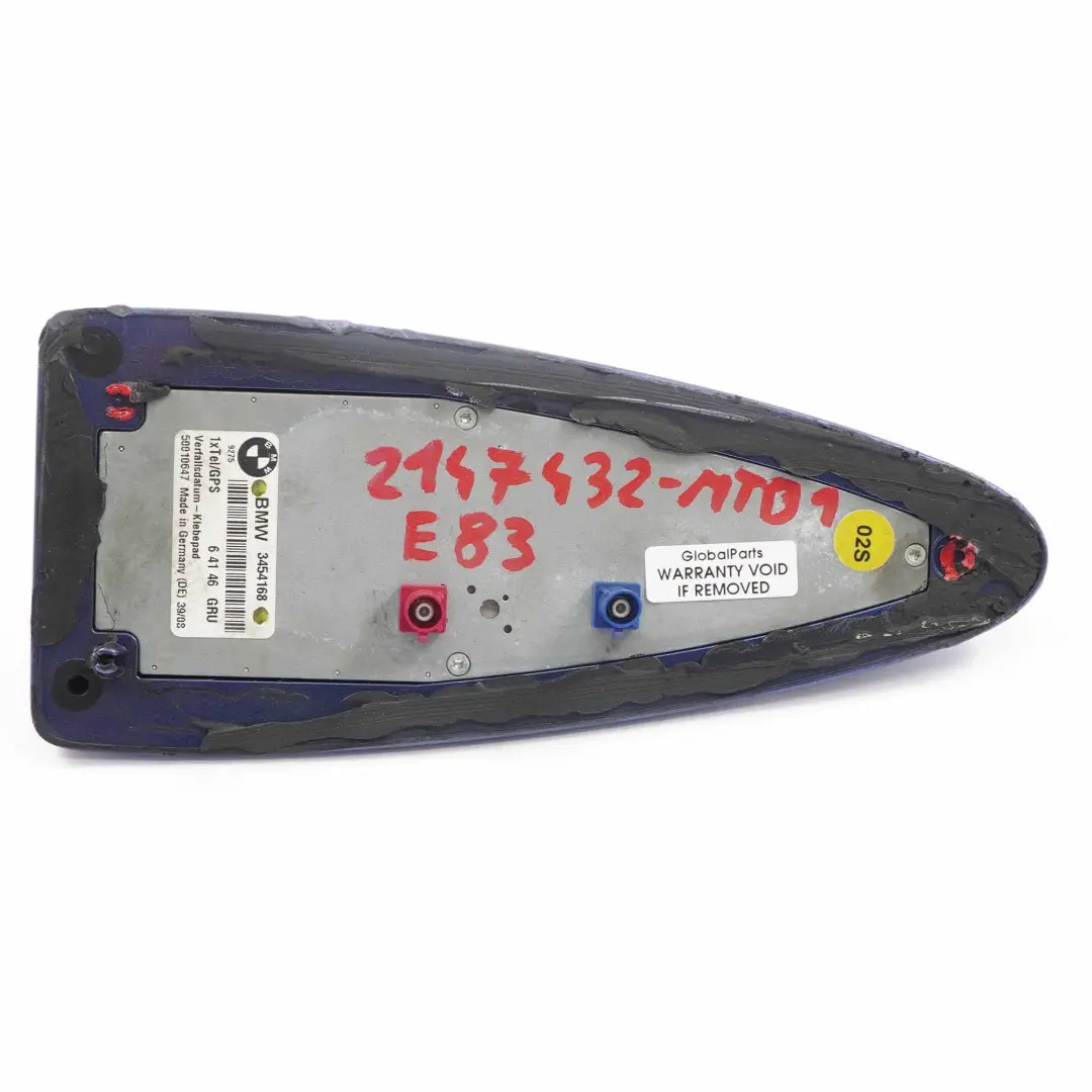 BMW X3 E83 Leergehäuse Dachantenne Dach Antenne Gehäuse Montegoblau Metallic A51 - SKU 2147432-MTB1 - Teilenummer 2147432