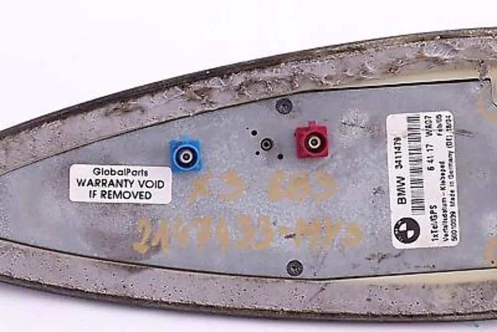 BMW E83 Boîtier vide pour antenne de toit Shark Mysticblau Blau - SKU 2147433-MYS - Numéro de pièce 2147433