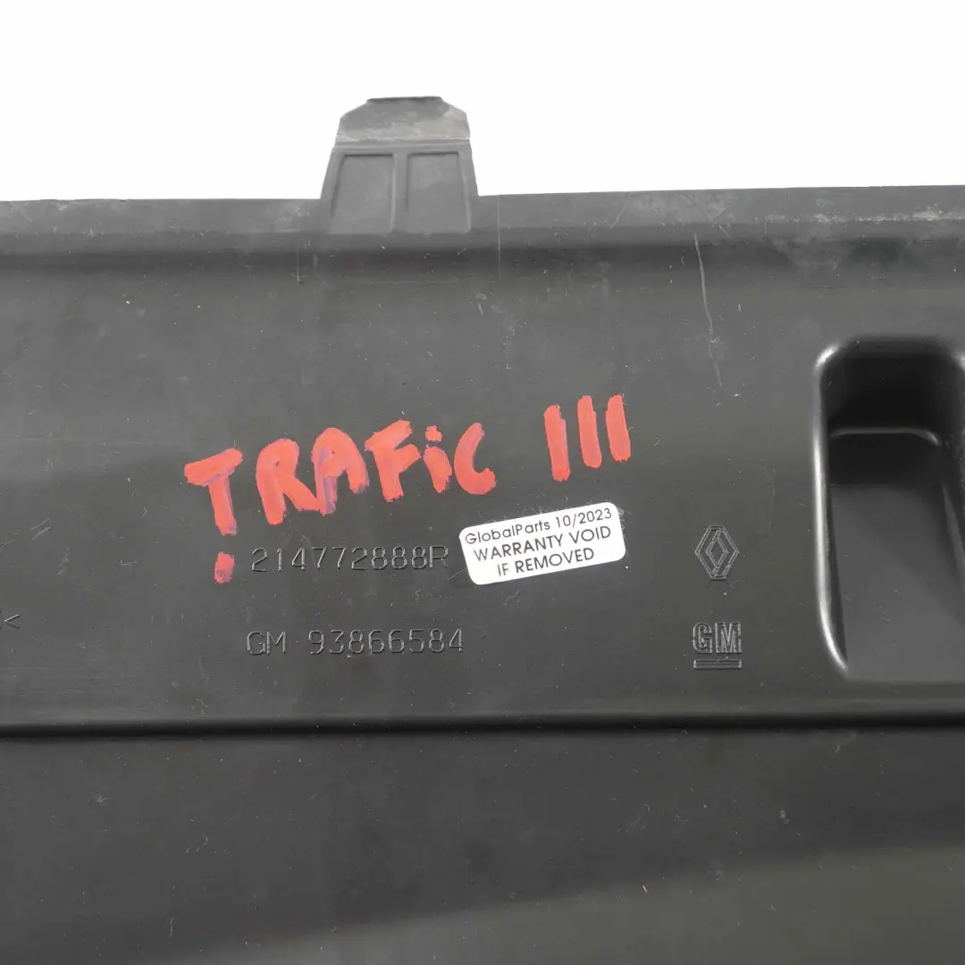 Luftkanal Ansaugkanal Führung Trim unten für Renault Trafic III mit Teilenummer 214772888R Renault Trafic III Luftkanal Ansaugkanal Führung Trim unten - SKU 214772888R - Teilenummer 214772888R