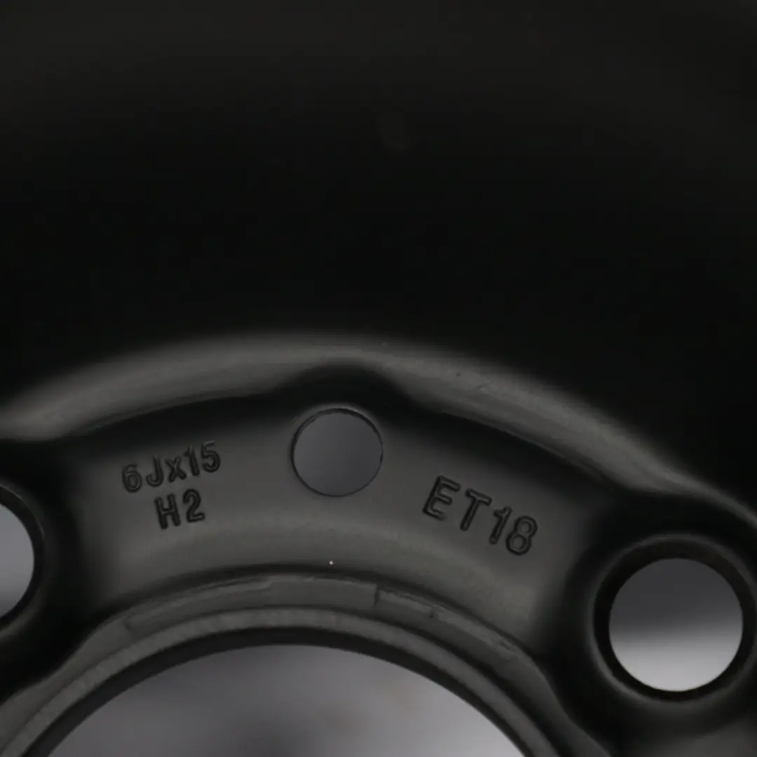 Citroen Xsara Picasso Llanta acero negra repuesto 15" 6J ET:18 para con número de pieza 2150740 Citroen Xsara Picasso Llanta acero negra repuesto 15" 6J ET:18 - SKU 2150740 - Número de pieza 2150740