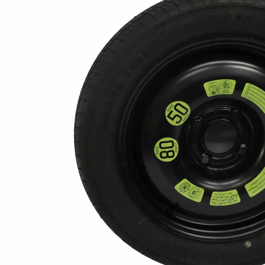 Spare Wheel Peugeot 207 Compact Wheel Steel R15 Emergency Tyre 125/80 to with Part number 2150753 Spare Wheel Peugeot 207 Compact Wheel Steel R15 Emergency Tyre 125/80 - SKU 2150753 - Part number 2150753