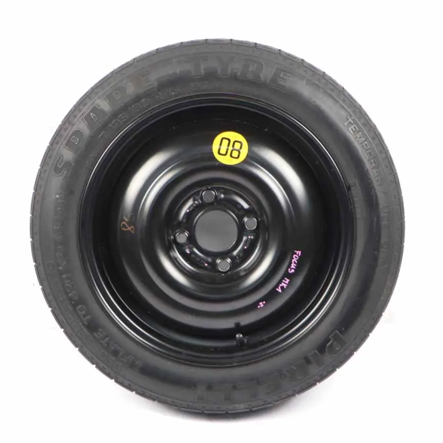 MK1 Compact Spare Wheel Steel R15 Tyre 125/80 to Ford Focus with Part number 2150836 Ford Focus MK1 Compact Spare Wheel Steel R15 Tyre 125/80 - SKU 2150836 - Part number 2150836