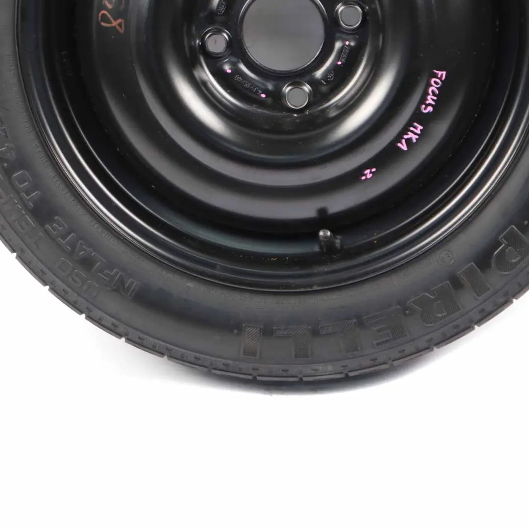 MK1 Compact Spare Wheel Steel R15 Tyre 125/80 to Ford Focus with Part number 2150836 Ford Focus MK1 Compact Spare Wheel Steel R15 Tyre 125/80 - SKU 2150836 - Part number 2150836