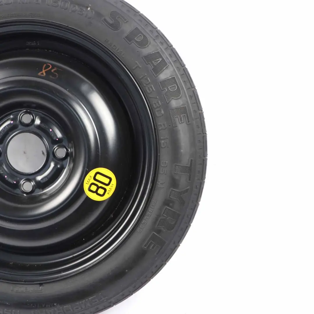 MK1 Compact Spare Wheel Steel R15 Tyre 125/80 to Ford Focus with Part number 2150836 Ford Focus MK1 Compact Spare Wheel Steel R15 Tyre 125/80 - SKU 2150836 - Part number 2150836