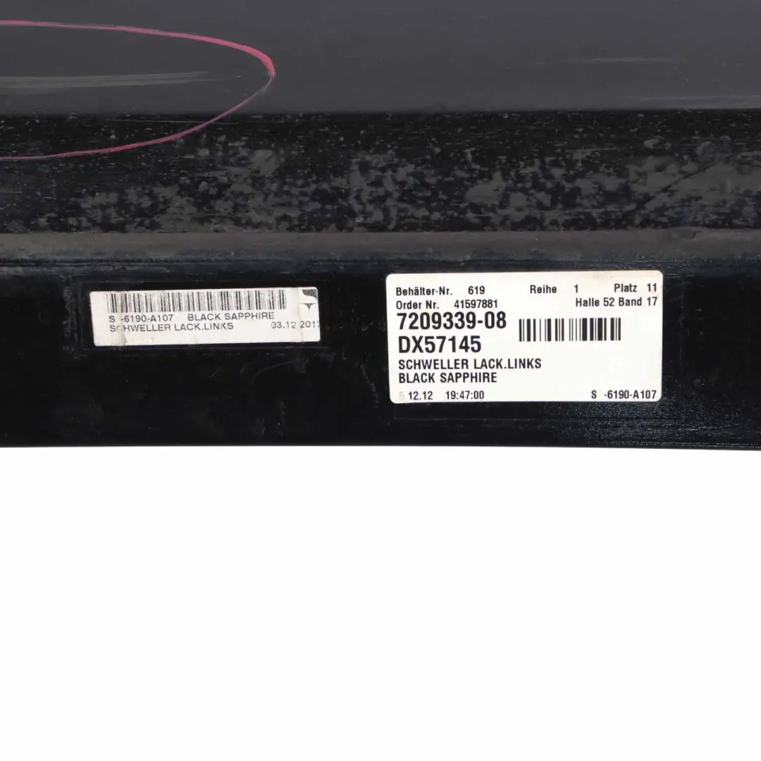 Side Skirt Door Sill Cover Panel Left N/S Black Sapphire Metallic - 475 to BMW F01 with Part number 2152311 BMW F01 Side Skirt Door Sill Cover Panel Left N/S Black Sapphire Metallic - 475 - SKU 2152311-BS - Part number 2152311