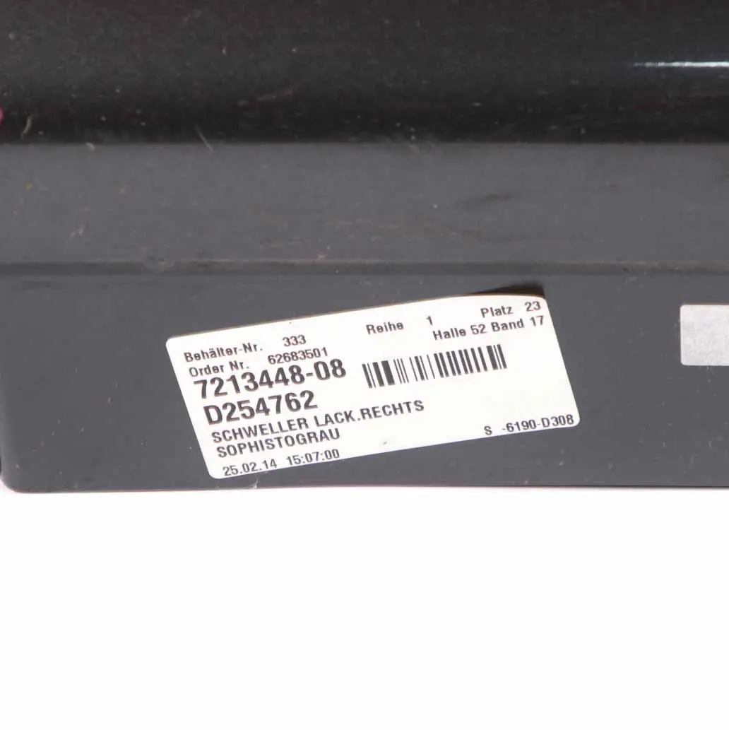 Side Skirt Door Sill Cover Panel Right O/S Sophistograu Grey - B90 to BMW F01 with Part number 2152312 BMW F01 Side Skirt Door Sill Cover Panel Right O/S Sophistograu Grey - B90 - SKU 2152312-SOP - Part number 2152312