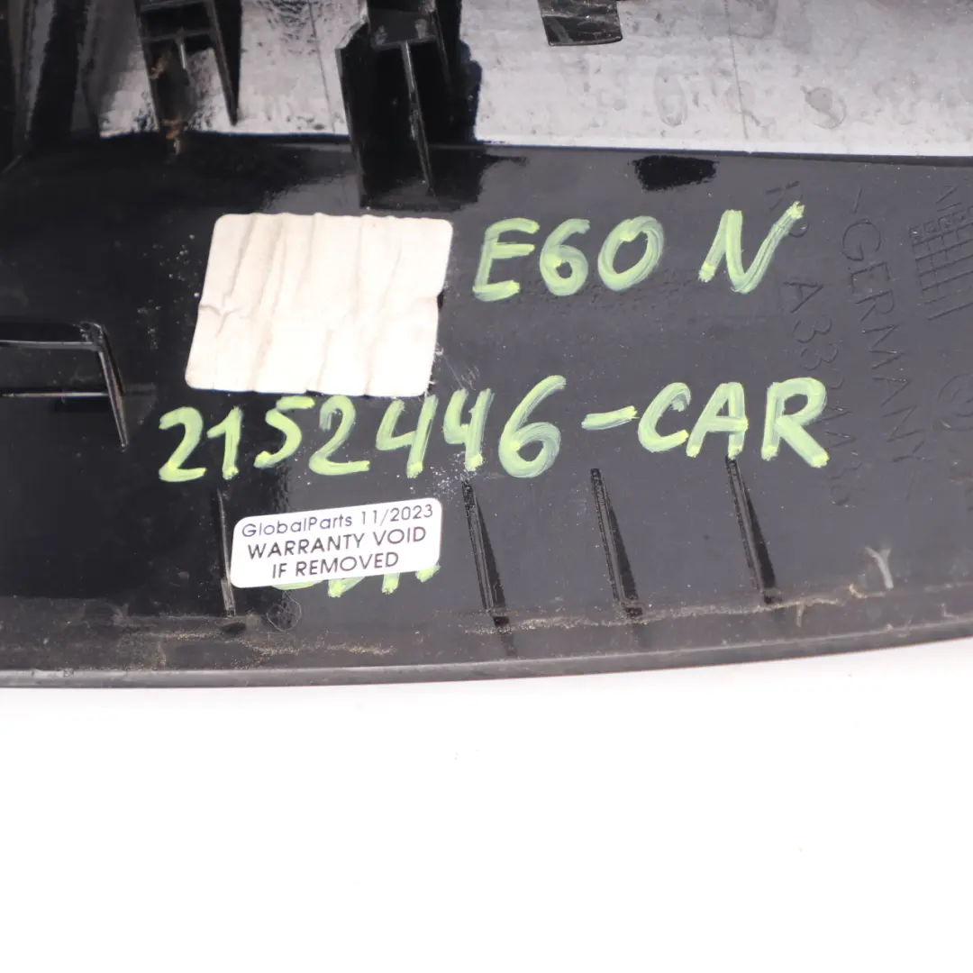 Wing Mirror Cover Cap Right O/S Carbon Black Metallic-416 to BMW E60 E61 E64 LCI with Part number 2152446 BMW E60 E61 E64 LCI Wing Mirror Cover Cap Right O/S Carbon Black Metallic-416 - SKU 2152446-CAR - Part number 2152446