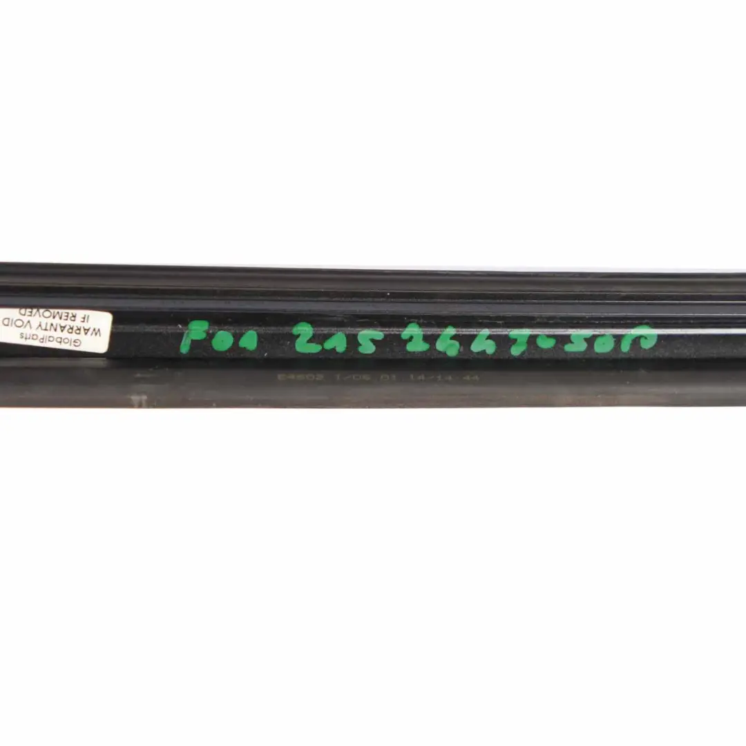 Roof Moulding Left N/S Roof Railing Trim Strip Sophistograu Grey - B90 to BMW F01 with Part number 2152447 BMW F01 Roof Moulding Left N/S Roof Railing Trim Strip Sophistograu Grey - B90 - SKU 2152447-SOP - Part number 2152447