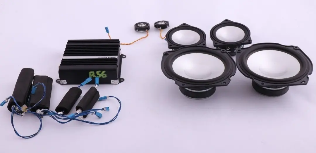 Hi-Fi Audio Sound System Retrofit Kit to BMW Mini Cooper R55 R56 R57 R58 Alpine with Part number 2153318 BMW Mini Cooper R55 R56 R57 R58 Alpine Hi-Fi Audio Sound System Retrofit Kit - SKU 2153318 - Part number 2153318