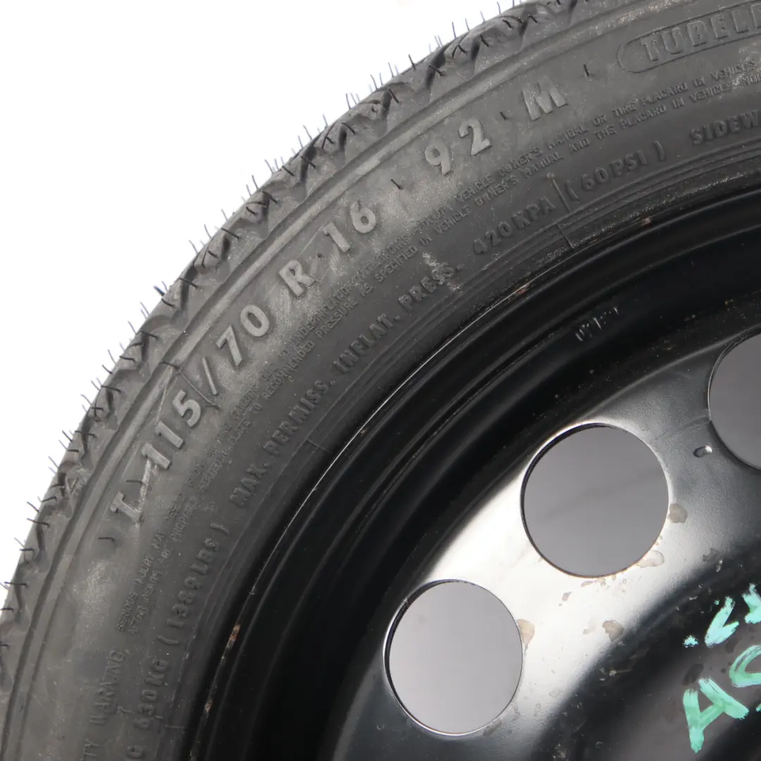  Spare Wheel Vauxhall Astra H Wheel Steel R16 4J ET:41 Continental 115/70 - SKU 2160132 - Part number 2160132