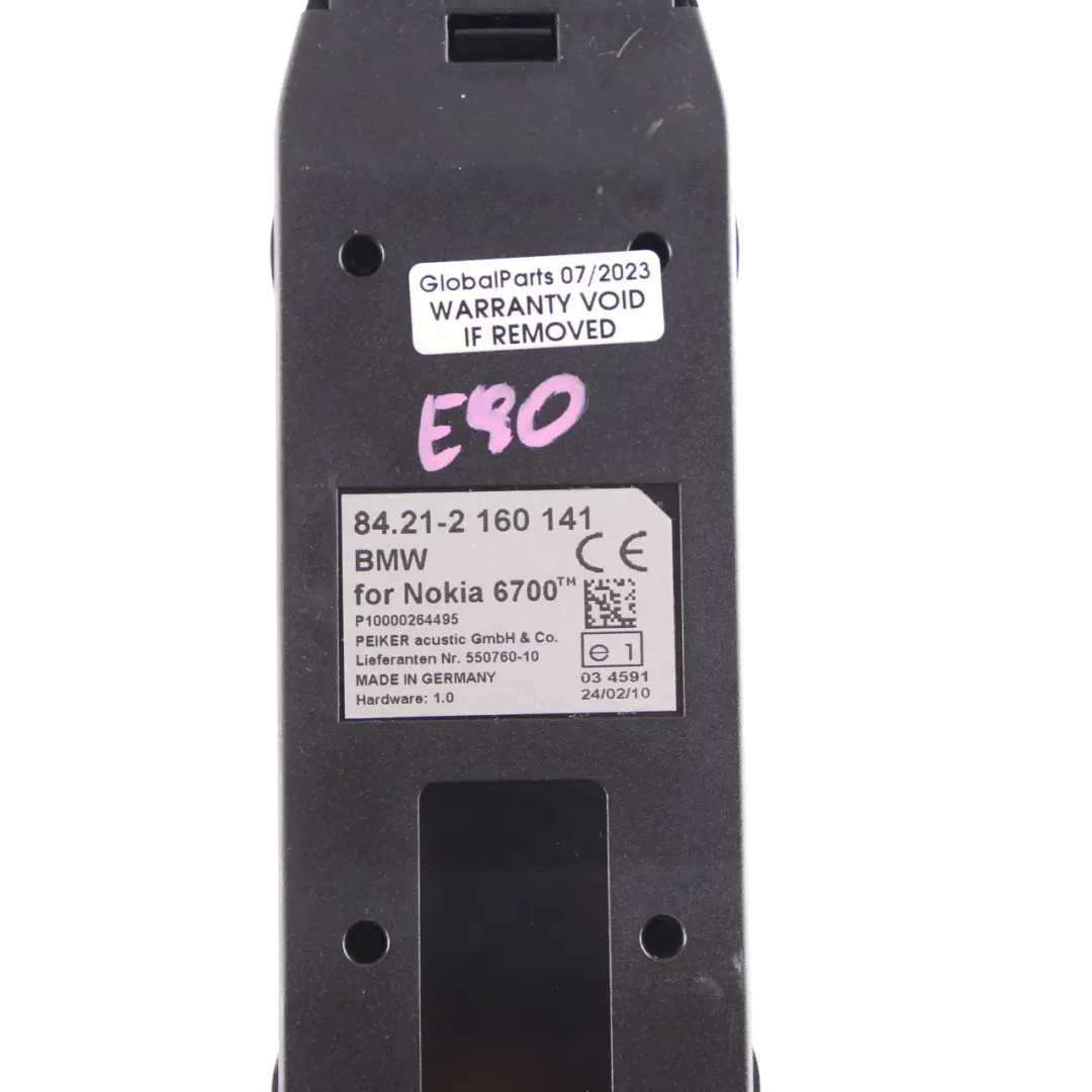 Telephone Snap-in Adapter Phone Nokia 6700 to BMW E60 E81 E87 E90 F10 F30 with Part number 2160141 BMW E60 E81 E87 E90 F10 F30 Telephone Snap-in Adapter Phone Nokia 6700 - SKU 2160141 - Part number 2160141
