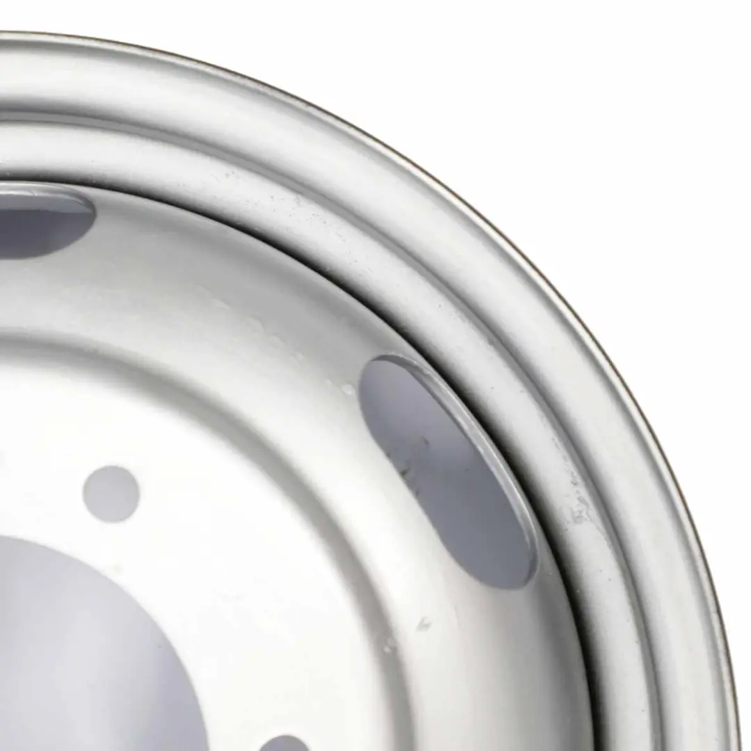 Silber Stahlfelge 16" ET:105,5 5J für Ford Transit mit Teilenummer 2160808 Ford Transit Silber Stahlfelge 16" ET:105,5 5J - SKU 2160808 - Teilenummer 2160808