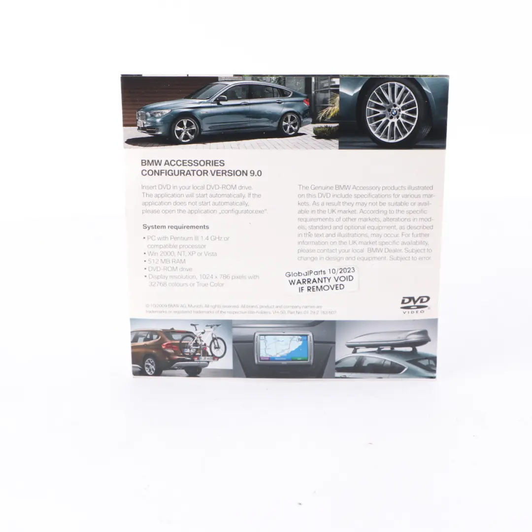 BMW Accessories Configurator Disc CD Version 9.0 - SKU 2163607-1 - Part number 2163607