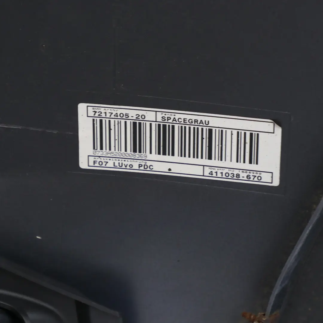 BMW F07 GT Front Bumper Trim Panel Spacegrau Space Grey Metallic - A52 - SKU 2163763-SCG - Part number 7285961