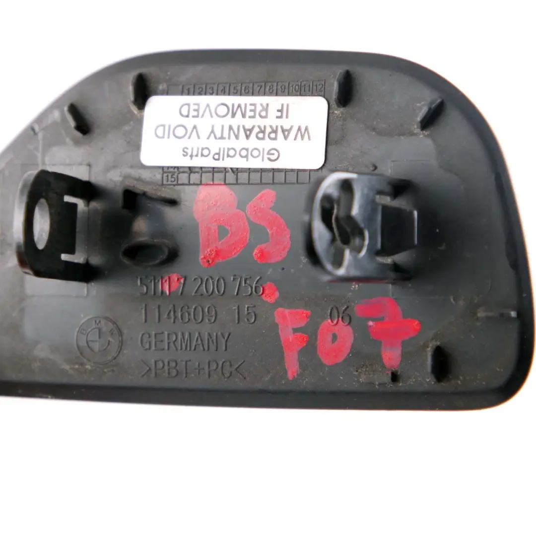 BMW F07 GT Cover Spray Nozzle Flap Right O/S Black Sapphire - 475 7200756 - SKU 2163767-BS - Part number 2163767