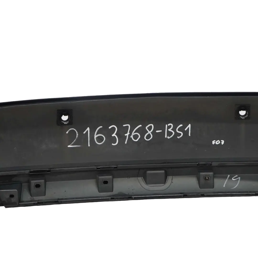 Bumper Rear BMW F07 GT Complete Trim Panel Black Sapphire Metallic - 475 to with Part number 2163768 Bumper Rear BMW F07 GT Complete Trim Panel Black Sapphire Metallic - 475 - SKU 2163768-BS1 - Part number 2163768