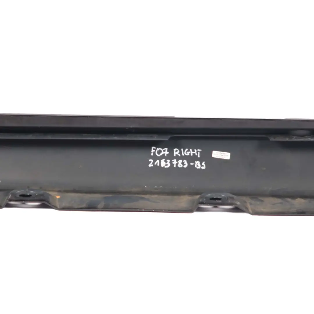 BMW F07 GT Side Skirt Door Sill Panel Right O/S Black Sapphire Metallic - 475 - SKU 2163783-BS - Part number 2163783