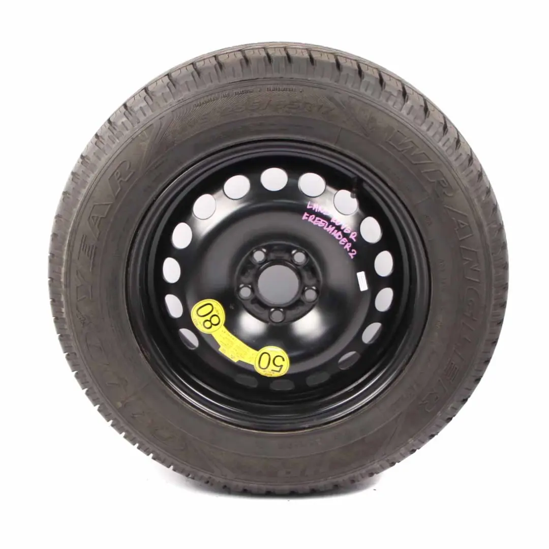 Spare Wheel Land Rover Freelander 2 Compact Wheel Steel R17 7J 235/65 to with Part number 2160115 Spare Wheel Land Rover Freelander 2 Compact Wheel Steel R17 7J 235/65 - SKU 2170801 - Part number 2160115